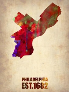 NAXART Studio - Philadelphia Watercolor Map