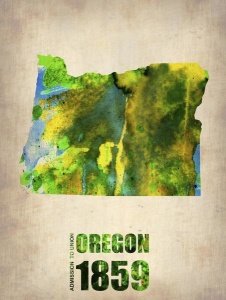 NAXART Studio - Oregon Watercolor Map