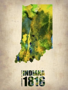 NAXART Studio - Indiana Watercolor Map