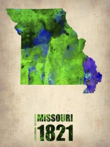 NAXART Studio - Missouri Watercolor Map