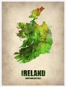 NAXART Studio - Ireland Watercolor Map
