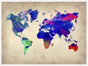 NAXART Studio - World Watercolor Map 2