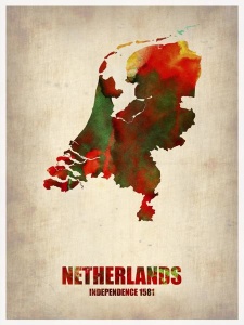 NAXART Studio - Netherlands Watercolor Map