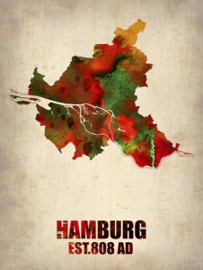 NAXART Studio - Hamburg Watercolor Map