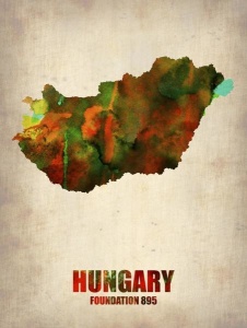 NAXART Studio - Hungary Watercolor Poster