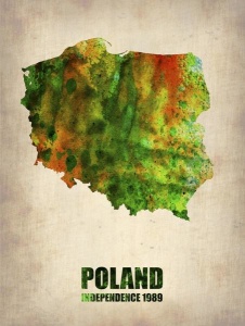 NAXART Studio - Poland Watercolor Poster