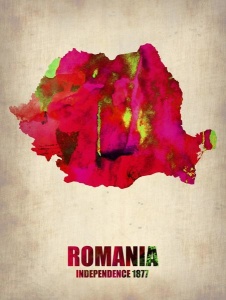 NAXART Studio - Romania Watercolor Poster