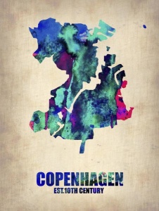NAXART Studio - Copenhagen Watercolor Poster