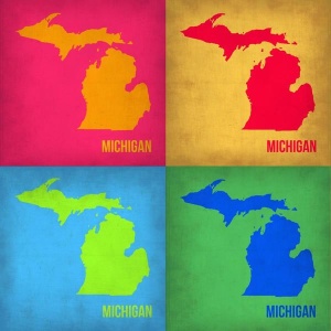 NAXART Studio - Michigan Pop Art Map 1