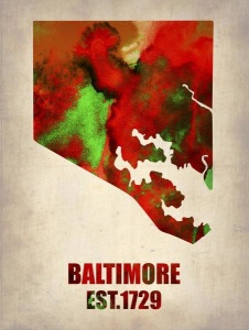 NAXART Studio - Baltimore Watercolor Map