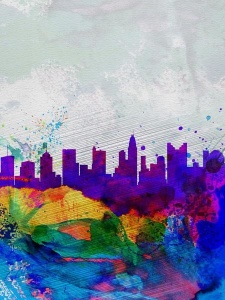 NAXART Studio - Columbus Watercolor Skyline