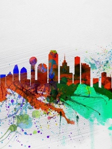 NAXART Studio - Dallas Watercolor Skyline