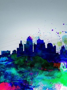 NAXART Studio - Kansas City Watercolor Skyline