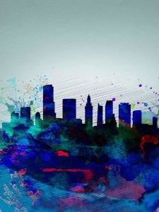 NAXART Studio - Miami Watercolor Skyline