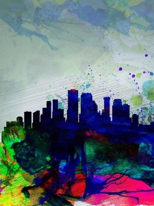 NAXART Studio - New Orleans Watercolor Skyline