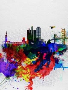 NAXART Studio - San Francisco Watercolor Skyline 1