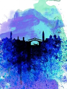NAXART Studio - Venice Watercolor Skyline