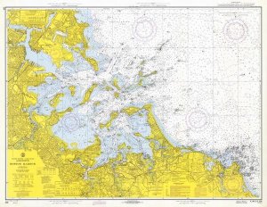 NOAA Historical Map and Chart Collection - Nautical Chart - Boston Harbor ca. 1970