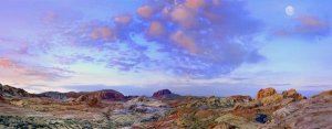 Tim Fitzharris - Moon over sandstone formations, Valley of Fire State Park,  Nevada