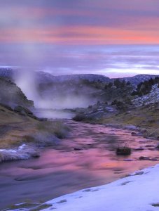 Tim Fitzharris - Hot Creek at sunset, Mammoth Lakes region, Sierra Nevada, California