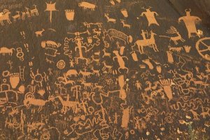 Gerry Ellis - Fremont petroglyphs, Newspaper Rock State Park, Utah
