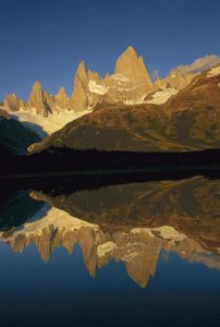 Colin Monteath - Fitzroy Massif reflection at dawn, Los Glaciares National Park, Patagonia, Argentina