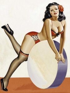 Peter Driben - Mid-Century Pin-Ups - Over a drum