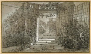 Jean-Baptiste Oudry - Landscape with a Staircase and a Balustrade, ca. 1744-47