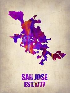 NAXART Studio - San Jose Watercolor Map