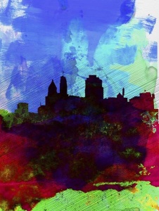 NAXART Studio - Cincinnati Watercolor Skyline