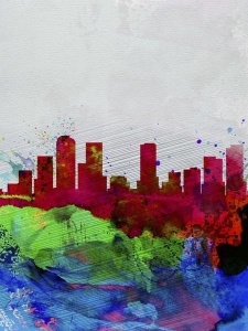 NAXART Studio - Denver Watercolor Skyline
