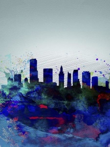 NAXART Studio - Miami Watercolor Skyline