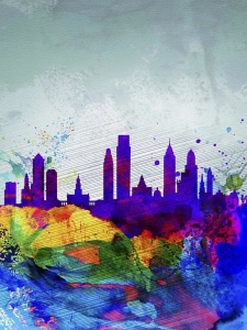 NAXART Studio - Philadelphia Watercolor Skyline