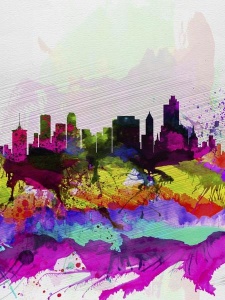 NAXART Studio - Tulsa Watercolor Skyline