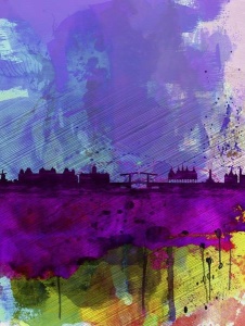 NAXART Studio - Amsterdam Watercolor Skyline