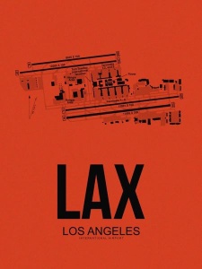 NAXART Studio - LAX Los Angeles Airport Orange