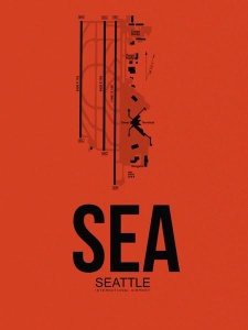 NAXART Studio - SEA Seattle Airport Orange