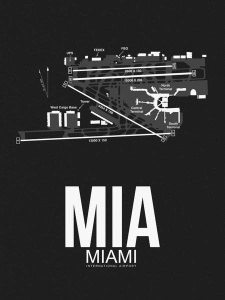 NAXART Studio - MIA Miami Airport Black