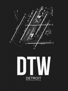 NAXART Studio - DTW Detroit Airport Black