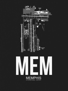 NAXART Studio - MEM Memphis Airport Black