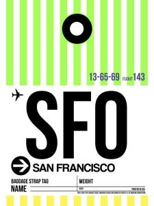 NAXART Studio - SFO San Francisco Luggage Tag 3