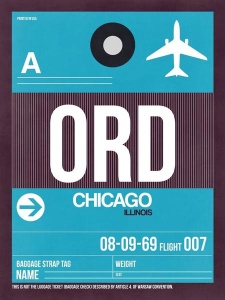 NAXART Studio - ORD Chicago Luggage Tag 1