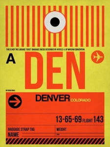 NAXART Studio - DEN Denver Luggage Tag 1