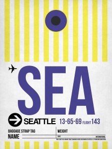 NAXART Studio - SEA Seattle Luggage Tag 1