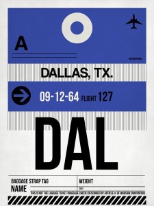 NAXART Studio - DAL Dallas Luggage Tag 1