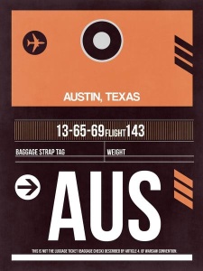 NAXART Studio - AUS Austin Luggage Tag 2