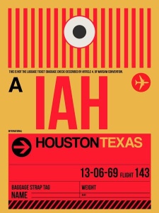 NAXART Studio - IAH Houston Luggage Tag 1