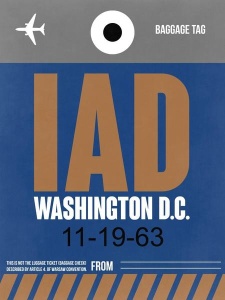 NAXART Studio - IAD Washington Luggage Tag 2