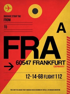NAXART Studio - FRA Frankfurt Luggage Tag 2