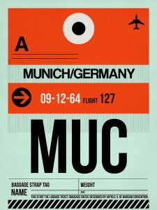 NAXART Studio - MUC Munich Luggage Tag 2